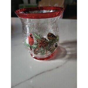 crackle glass hurricane Votive Candle